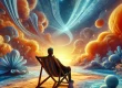 Personne de dos dans un transat qui se répète des textes inspirants